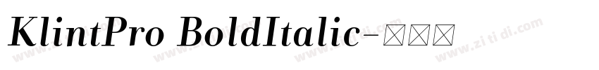KlintPro BoldItalic字体转换 KlintPro BoldItalic字体转换